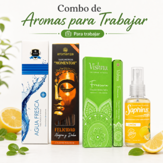 Combo de aromas para trabajar con Saphirus Limón y sahumerios