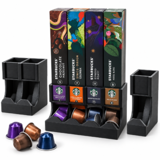 Dispenser para cápsulas de café tipo Nespresso en versiones de 1, 2 y 4 cajas