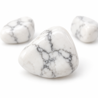 Howlita blanca rolada de 2 a 3 cm por unidad