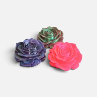 Portasahumerio rosa violeta con sahumerio de varilla colocado